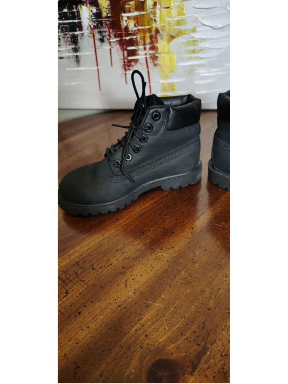 Timberland 6 Inch Insulated Boots Kids Size 12 Black Nubuck Winter Snow